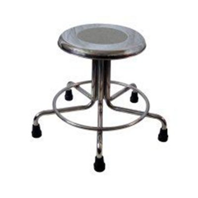 MRI Non-Magnetic Adjustable Height Doctor Stool with Rubber Tips, 15" to 21"