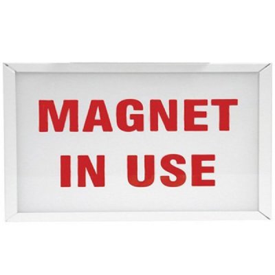 One Sided MRI Lighted Sign, Red, Magnet In Use