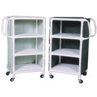 Show product details for Non-Magnetic MRI PVC Linen/Multi-Use Cart, 3 25"x20" Shelves