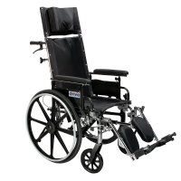 Drive Medical Viper Plus Reclining Wheelchair 12", Flip Back Detachable Desk Arms with Legrest