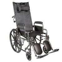 Show product details for Drive Medical Silver Sport Full Reclining 18" Wheelchair, Detachable Desk Arms and Legrest