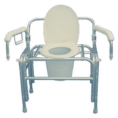 Heavy-Duty Commode - Removable Both Arms - Weight Capacity 850 lbs.