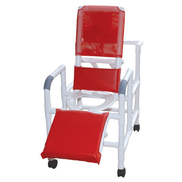 20" PVC Reclining Chair Open Front Seat w/Leg Extension