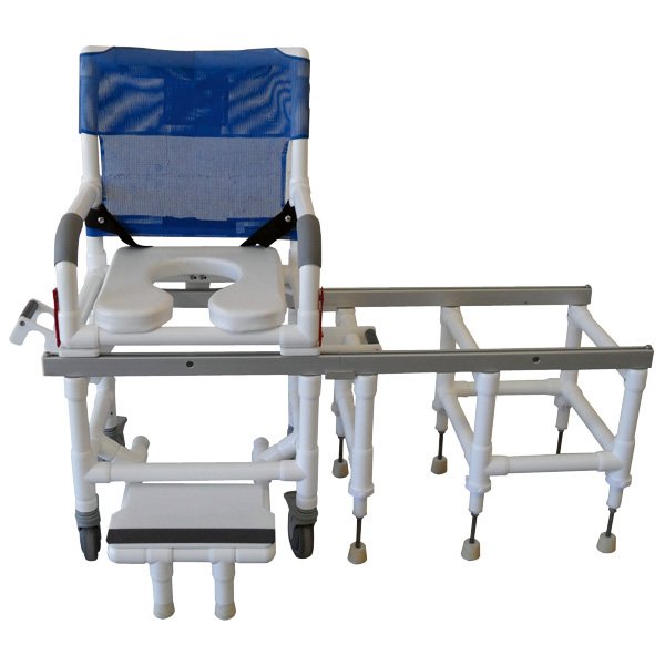 PVC Dual Shower/Transfer Chair OneStep Function Locking System