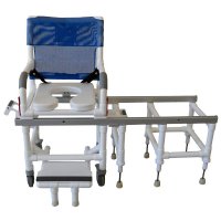 Show product details for PVC Dual Shower/Transfer Chair - One-Step Function Locking System