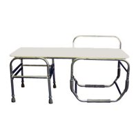 Show product details for Heavy-Duty 20" Seat Depth Bathtub Transfer Bench - Seat on Left without Commode Opening