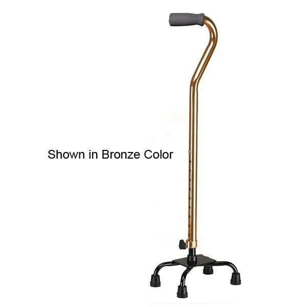 Quad Cane Small Base, Adjustable, Black