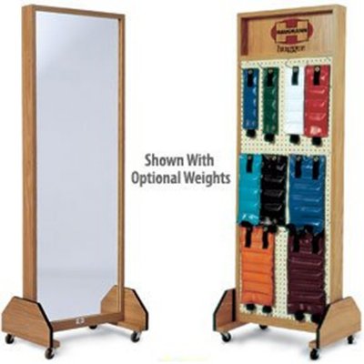 Portable Mirror with Weight Rack (weights not included)