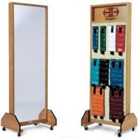 Show product details for Portable Mirror with Weight Rack (weights included)