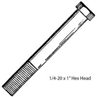 Show product details for Invacare 1/4-20 x 1" Hex Head Screw