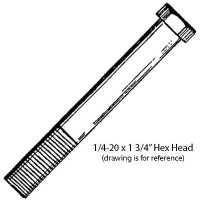 Show product details for Invacare Hex Head 1/4"-20 x 1 3/4" Screw