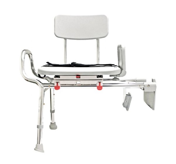 SnapNSave Plastic Heavy Duty Sliding Transfer Bench with Swivel Seat
