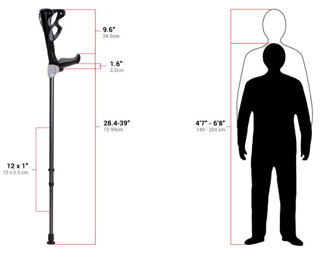 FDI ErgoDynamic Forearm Crutch