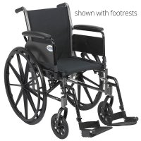 Drive Medical Cruiser III Wheelchair, 18" with Removable Full Arms