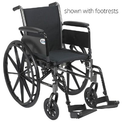 Drive Medical Cruiser III Wheelchair, 16" with Removable Full Arms