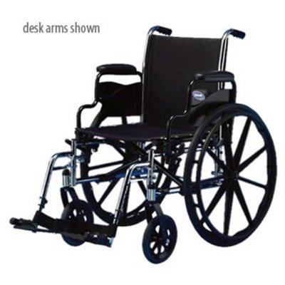 Invacare Tracer SX5 Wheelchair - 22" Wide x 18" Deep - Flip-Back Full Arms