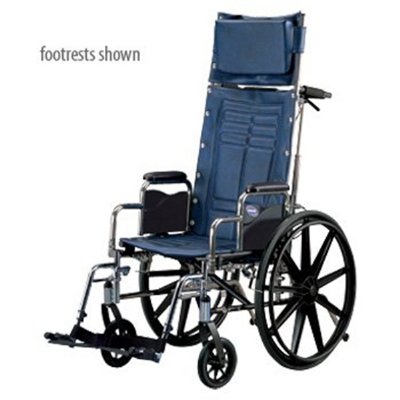 Invacare Tracer SX5 Reclining Wheelchair - 18" Wide x 18" Deep - Detachable Desk Arms & Legrests