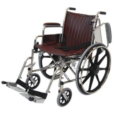 18" Wide Non-Magnetic MRI Wheelchair with Flip-Up Arms