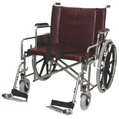26" Wide Non-Magnetic MRI Heavy Duty Wheelchair - Detachable Arms