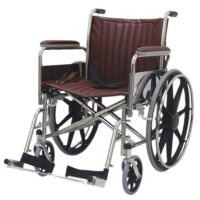 Show product details for 20" Wide  Non-Magnetic MRI Wheelchair - Detachable Arms