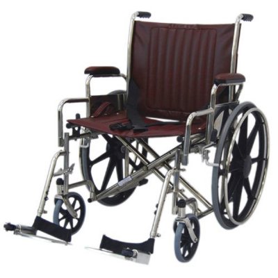 24" Wide Non-Magnetic MRI Wheelchair - Detachable Arms
