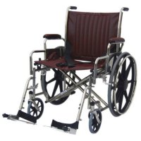 Show product details for 24" Wide Non-Magnetic MRI Wheelchair - Detachable Arms