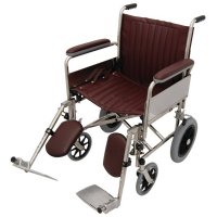 Show product details for 20" Wide Non-Magnetic MRI Transfer Chair with Removable Arms and Footrest