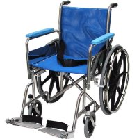 Show product details for 18" Wide Pool Wheelchair Removable Full Arms, Fixed Footrest