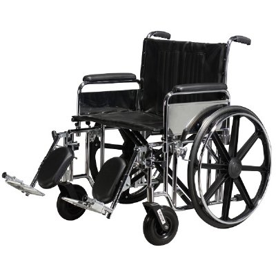 Drive Medical Sentra Heavy Duty Wheelchair - 22" Wide x 18" Deep - Detachable Desk Arm