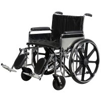 Show product details for Drive Medical Sentra Heavy Duty Wheelchair - 24" Wide x 18" Deep - Detachable Desk Arms