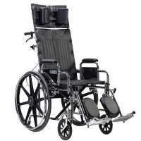 Show product details for Drive Medical Sentra Full Reclining Wheelchair 22" Wide, Detachable Desk Arm & Legrests