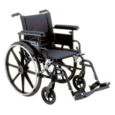 Drive Medical Viper Plus GT Wheelchair 22", Flip Back, Detachable & Adjustable Height Full Arms