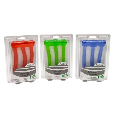 CanDo Jelly Expander Triple Exerciser - 3-piece set (red, green, blue)