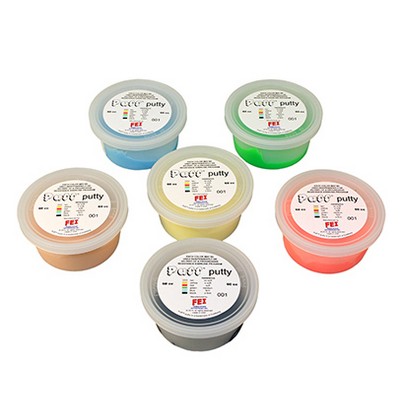 Puff LiTE Exercise Putty - 6 piece set - 60cc - 1 of each