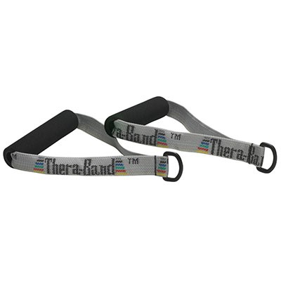 TheraBand Exercise Station, Accessory, Exercise Handles with D-Ring, Pair