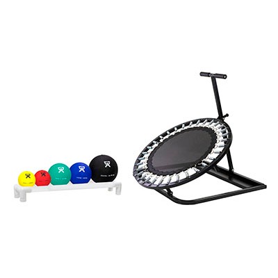 CanDo Circular Ball Rebounder, 5-Piece Set (1 ea: 2, 4, 7, 11, 15 lb.), Rack Option