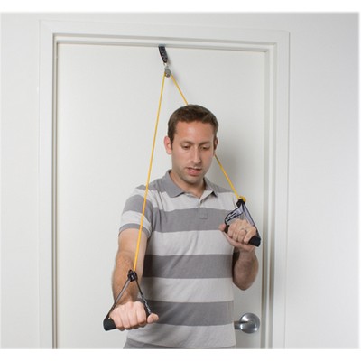 CanDo shoulder pulley with exercise tubing and handles, Choose Resistance