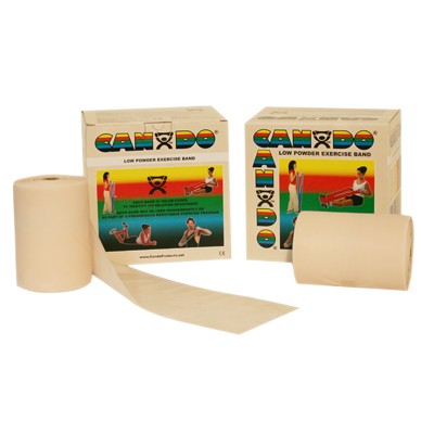 CanDo Low Powder Exercise Band - Twin-Pak - 100 yard (2 x 50 yard rolls) - Choose Resistance