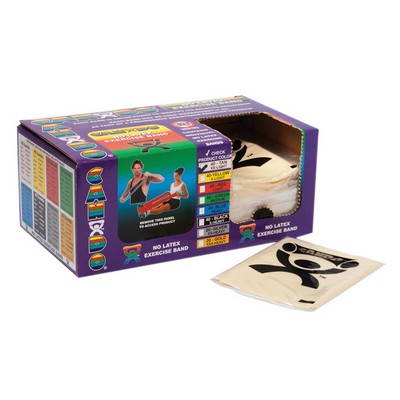 CanDo Latex Free Exercise Band - box of 40, 4' length - Choose Resistance