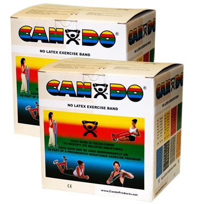 CanDo Latex Free Exercise Band - 100 yard (2 x 50 yard rolls) - Choose Resistance