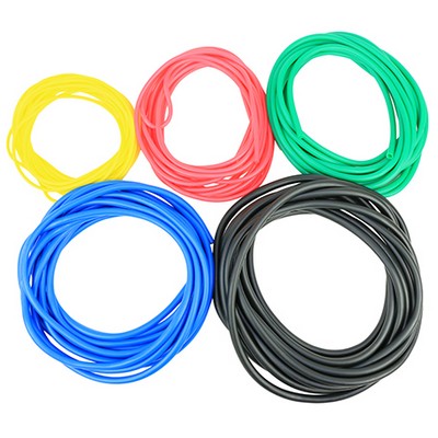 CanDo Latex Free Exercise Tubing - 25' rolls, 5-piece set (1 each: yellow, red, green, blue, black)