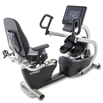 Spirit, CRS800S Recumbent Stepper, 73" x 23" x 34"