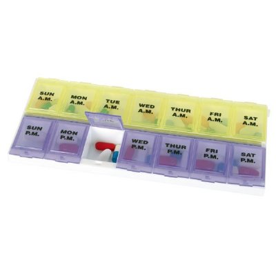 7 Day AM/ PM Locking Pill Reminder, 2XL