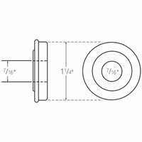 Bearing , for Rear Wheels, 7/16" ID x 1-1/4" OD with Flange