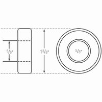 Bearing , for Rear Wheels, 5/8" ID x 1-3/8" OD