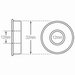 Show product details for 112-103 Wheelchair Bearing Metric 12mm ID x 32mm OD with Flange