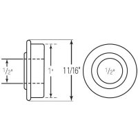 Show product details for 115-117 Bearing, Caster Stem,  1/2" ID  x 1 1/16" OD, Flanged
