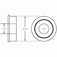 Bearing, for Rear Wheels, 1/2" ID x 1-1/4" OD with Flange