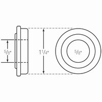 115-102 Wheelchair Bearing for Rear Wheels 5/8" ID x 1 1/4" OD with Flange