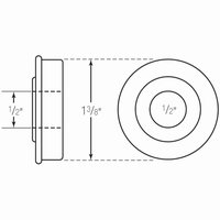 115-104 Theradyne 24" Wheel Bearing, 1/2" ID x 1-3/8" OD x 1-1/2" Flange